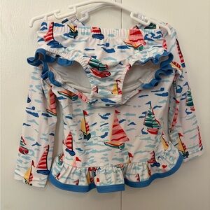 Sailboat Print Kids Swim Set